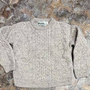 Aran Crafts Beige Cable Knit Pullover